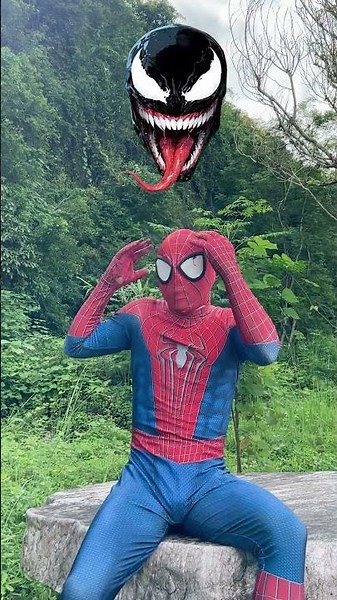 Spider man Maked Spidey Scared #shorts #funny