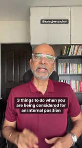 9.4K views · 166 reactions | Are you being considered for an internal position by your company? Then don’t miss out on these 3 important things to be done to grab the opportunity . #sarabjeetsachar #aspirationjobs #careerdevelopment #internalposition #internalrole #careerprogress #careercoaching #careercoach #CandidateTips | Sarabjeet Sachar | Facebook