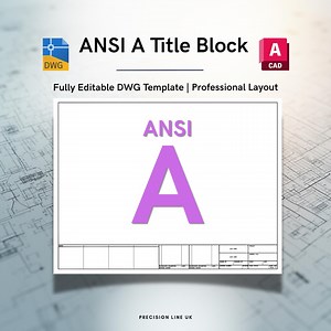 Gabarit de cartouche AutoCAD ANSI A (Lettre) | Pouces impériaux américains | Mise en page DWG modifiable (téléchargement numérique) - Etsy France