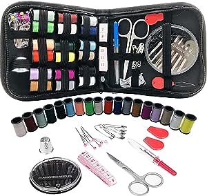 PLANTIONAL Sewing Kits for Adults Beginners: 72 / 112 / 136 / 226 PCS Basic Hand Sewing Kit and Crochet Hooks for Emergency Summer Campers Travel and Home, with Scissors,Thimble,Thread,Needle Kits