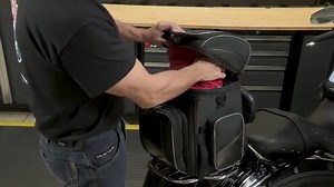 Nelson Rigg NR-220 Route 1 Getaway Backrest Rack Bag, Black/Grey, one_Size