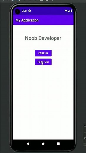Fade In Fade Out Animation Kotlin Android Studio