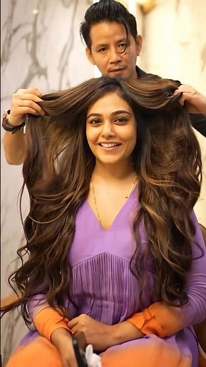 Transform Your Look with Caramel Blonde by Rebecca Santhosh! #hairtransformation #actress #serial