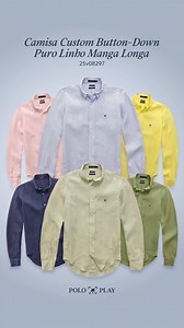 3 comments | Camisa de linho puro Polo Play ️ A Polo Play chega para te acompanhar com sofisticação durante todo o ano. Nossa camisa de linho puro foi projetada para proporcionar conforto e elegância, seja no cotidiano ou em momentos especiais. Clique no link da bio e garanta a sua! #PoloPlay #Moda #EstiloComforto #ModaMasculina | Polo Play Brasil | Facebook