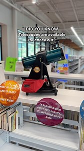 See the moon and stars! 🔭🌔💫 Check out a telescope with an adult library card! ➡️ Learn More: www.ccpl.org/explore #librarycardsignupmonth #librarycard #libraryofthings #telescope #library | Charleston County Public Library