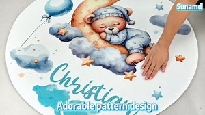 Custom Crib Bedding Set - Personalized Name Nursery Bedding Sets, 3 PCS Flower Theme Baby Crib Bedding Set for Girls Boys, Double Layer Baby Bed Sets for Infant Toddler Newborn Customized Gifts