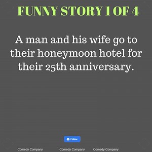 27K views · 233 reactions | A man and his wife go to their honeymoon hotel for their 25th anniversary. | Comedy Company | Facebook