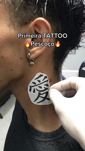 Primeira TATTOO: Tatuagem do Gaara no Pescoço