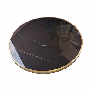 [Hot Item] Sintered Stone Table Tops for Coffee Tea Bar Table Nero Marquina Diameter 700*30mm Table Tops