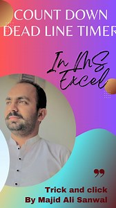 Count Down Dead Line Timer Trick in MS Excel || Excel Pro Interview Trick #excel #msexcel #exceltips #exceltricks #microsoftexceltips #interviewtips | Trick and click