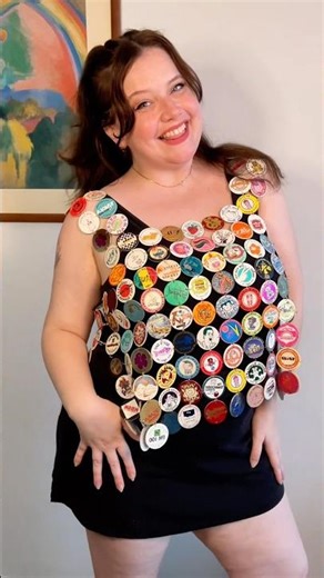I finally finished my top made out of vintage POGS! It’s a walking tribute to Hawaii history! #pogs