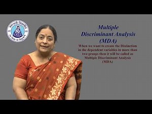 Multiple Discriminant Analysis - Prof. Kavita Laghate, NRC FMS-WISDOM Banasthali Vidyapith