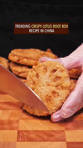 461_How to make crispy lotus root box #foodtiktok #Recipe #cooking #chinesefood | Food Recipes