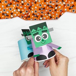 💚 Paper Cup Frankenstein Craft ✂️ Get the template on the blog | Simple Everyday Mom