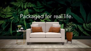 Bush Furniture Flare Accent Chair with Arms, Tan Microsuede