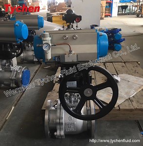 [Hot Item] Flanged Pneumatic Ball Valve with Limit Switch Box, Solenoid Valve, Filter, Manual Override