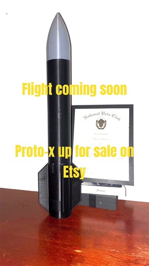Proto-X is a flight ready 3d printed model rocket that uses Estes c engines #modelrocket
