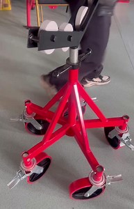 [Hot Item] 5 Legs Adjustable Jack Pipe Stand with Steel V Head, and Steel Casters