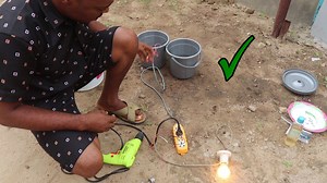 The Truth About Free Electricity Energy Generation From Salt And Electrolyte With Rubber Bucket | Fk Entertainment