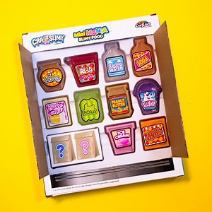 Gather all the delightful scents from the supermarket with Cra-Z-Art's Mini Mania Slimy Food Grocery Set! Each set features 10 diverse multicolor slimy foods and 2 surprise items, inviting you to experience the joy of smelling and stretching! | Cra-Z-Art | Facebook