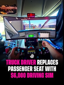 Trucker Replaces Seat with $6,000 Racing Sim