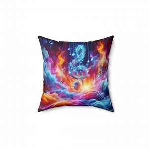 Coussin musical pour clé de sol, accent fumé coloré, cadeau pour musicien - Etsy France