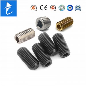 [Hot Item] Custom Black Zinc Plated Headless Hexagon Socket Head Full Thread Set Screw