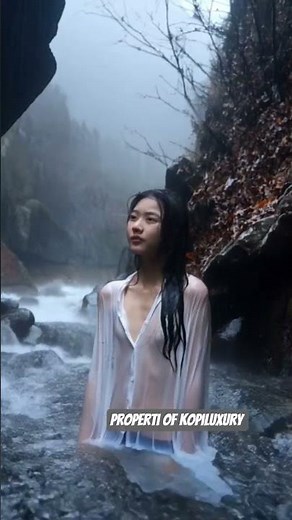 Beautiful Wet Girls In Nature | Rain Sounds Atmosphere | Meditation Music Relax Mind Body #shorts