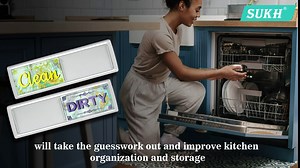 Sukh Dirty Clean Dishwasher Magnet,Dishwasher-Magnet Clean Dirty Sign Magnet for Dishwasher Dish Bin That Says Clean or Dirty Dish Washer Refrigerator for Kitchen Organization and Storage Necessities