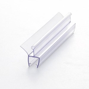 [Hot Item] Ultra Clear Shower Door Bottom Seal with Bubble Drip Rail to Stop Shower Leaks