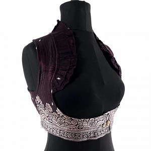 S. Underbust Corset Top Bustier Handmade in Vintage Silk Brocade. SKU:441-8820 - Etsy