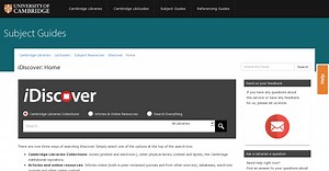 LibGuides: iDiscover: Home