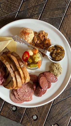 11 reactions | Let time fade into the background as you nibble your way around this Local Artisan Goods plate  Filled with stuff from our neighbors and specialty bites made in-house, our shareable charcuterie board style snack makes a delicious centerpiece for hours of catching up with the girls over cocktails ‍♀️ | Whiskey Cake Kitchen & Bar - OKC | Facebook