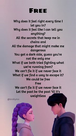 884K views · 30K reactions | Free – Rumi & JINU | Lyrics | Emotional K-Drama Vibes | K-Pop Demon Hunters OST #rumijinu #rumi #freekpopdemonhunters #free #kpopdemonhunters #lyrics | Scroll Lyrics | Facebook
