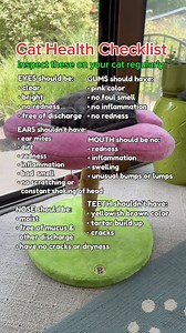 39K views · 182 reactions | Cat Health Checklist ✅ Be sure to save. Do you check these? #cathealth #catloversclub #catcaretips #catsoffacebook #catsofinstagram #catlover #catloverusa #catsofohio #catsofusa | purrfectinfluencer | Facebook