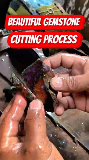 Beautiful Moss Agate | Cutting Process #gemstone #agate #jewelry #handmade #gemstonejewelry