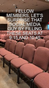 1.9K views · 34 reactions | GREAT IDEA! Let's fill these seats tomorrow at 9:15 and 10:45! | The Heights Baptist Church | Facebook