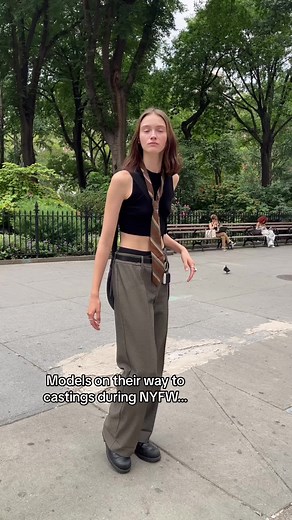 Models on their way to castings during #NYFW. 💋 #models #modeling #modelingagency #modelinglife #modeling101 #modelcasting #runway #runwaymodel #runwaywalk #casting #fashiontiktok #oliviarodrigo #badidearight