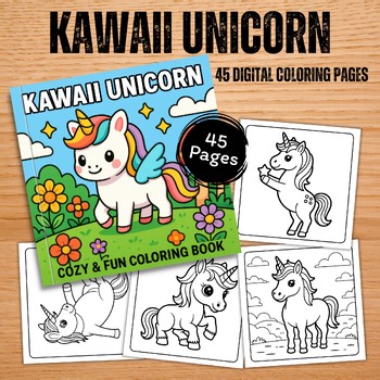 Kawaii Unicorn Coloring Pages | 45 Cute Unicorn Designs for Kids