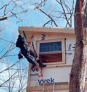 22K views · 248 reactions | These luxury treehouses are built entirely by hand!   Treehouse Mountain Retreat | Ultimate | Facebook