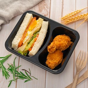[Hot Item] Black White Cpet Container Airline Food Container Oven Cpet Food Tray High Temperature