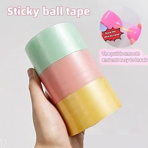 [Hot Item] Rainbow Colors Tik Tok Hit Stress Releasing Toy Sticky Decompress Ball Tape