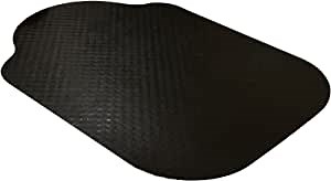 Resilia Rounded Corner Desk Chair Mat for Low Pile Carpeted Floors - Stain-Resistant Vinyl, Easy-to-Clean, for Office or Work-from-Home, Black, 36 Inches x 47 Inches