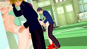 My Hero Academia Yaoi - Orgy in UA Deku&comma; Bakugou&comma; Todoroki and Kaminari Fucked by classmates - Anime Manga Asian Japanese Gay Porn