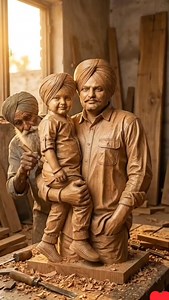 7.3K reactions · 253 shares | Handmade Wooden Sidhu Moose Wala & Chota Sidhu statue #sidhumoosewala #chotasidhu #foryou #crafts #woodart | Baba crafting | Facebook