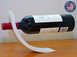 Modern Curved Floating Wine Bottle Holder (personalized!) - Etsy