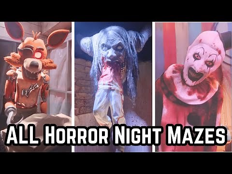 ALL Halloween Horror Night Maze & Terror Tram - Universal Studios Hollywood | 4K 60FPS