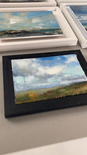 Land, Sea & Sky… final layers to go 💙 | Sharon MacPherson Art