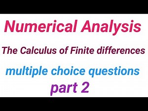 Numerical Analysis mcq,The calculus of finite differences multiple choice questions,