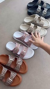 Shimmer and shine in every step with these beaded crystal slippers, available in four hues! | Franco banetti